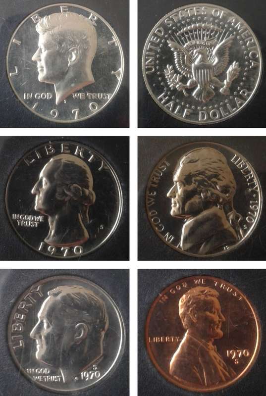 1970 USA proof set in case