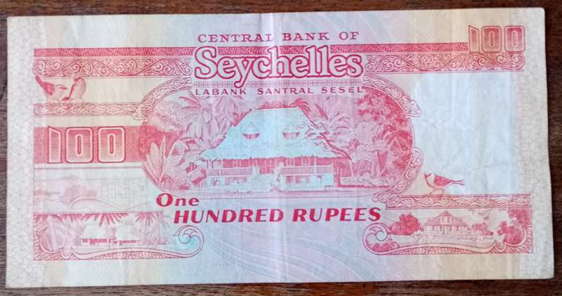 1989 Seychelles 100 Rupees in VF