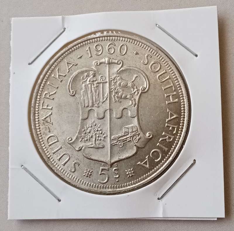 Uncirculated 1960 union silver 5 Shillings