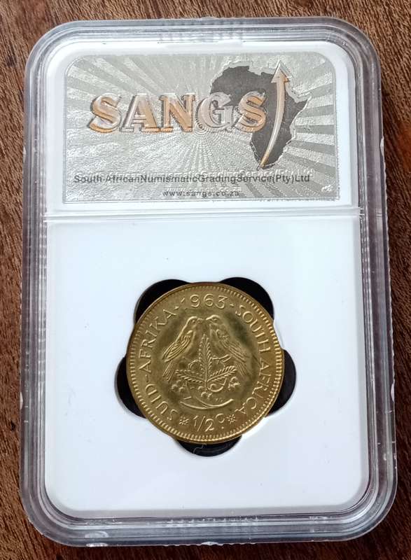 Nice 1963 Republic proof 1/2c SANGS PF64