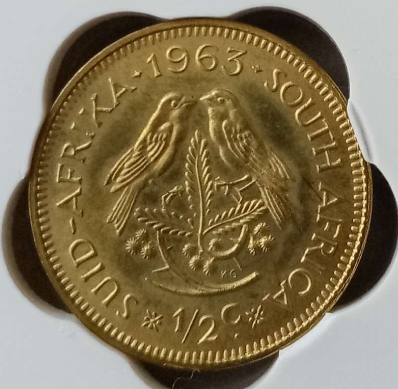 Nice 1963 Republic proof 1/2c SANGS PF64