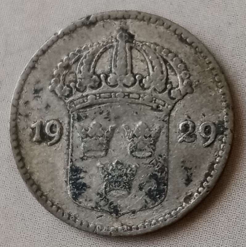 1929 Sweden silver 10 Ore