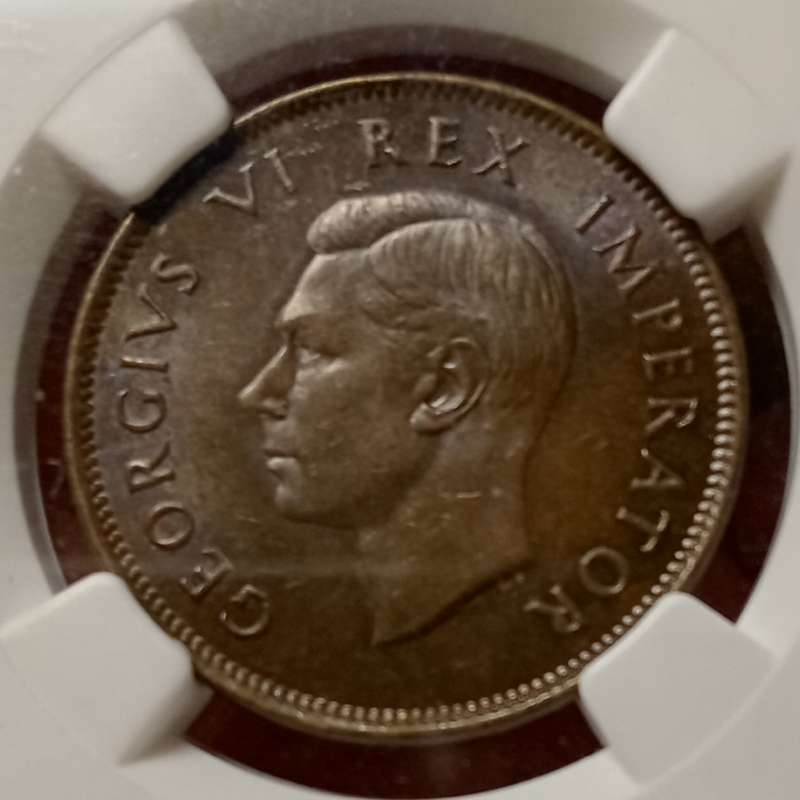 1941 Union 1/2 penny NGC MS63 BN
