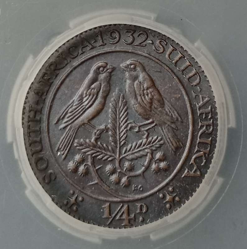 Lower mintage 1932 Union 1/4 Penny SANGS MS61