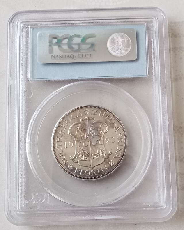 Scarcer 1923 union proof silver 2 Shillings PCGS PR62 (Mintage 1402)