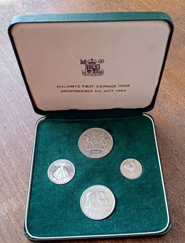 1964 Malawi proof set of 4 coins in original box (mintage: 10000).