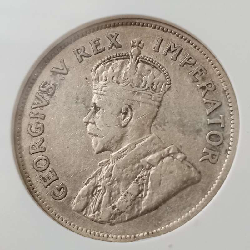 Scarcer 1925 union silver 2 1/2 Shillings NGC VF25