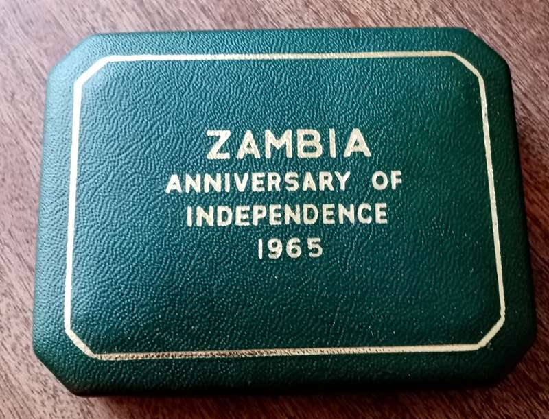 1965 Zambia proof crown in original box (mintage: 20000)