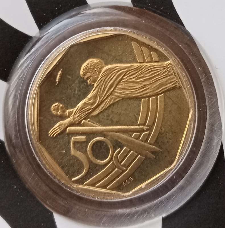 Scarce 2003 cricket 50c in card minted in Coin World (low mintage).