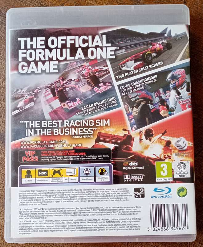 Formula 1 2011 PS3
