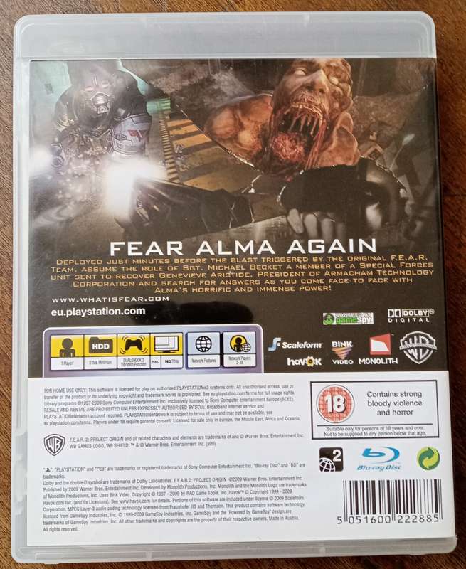 FEAR 2 Project Origin PS3