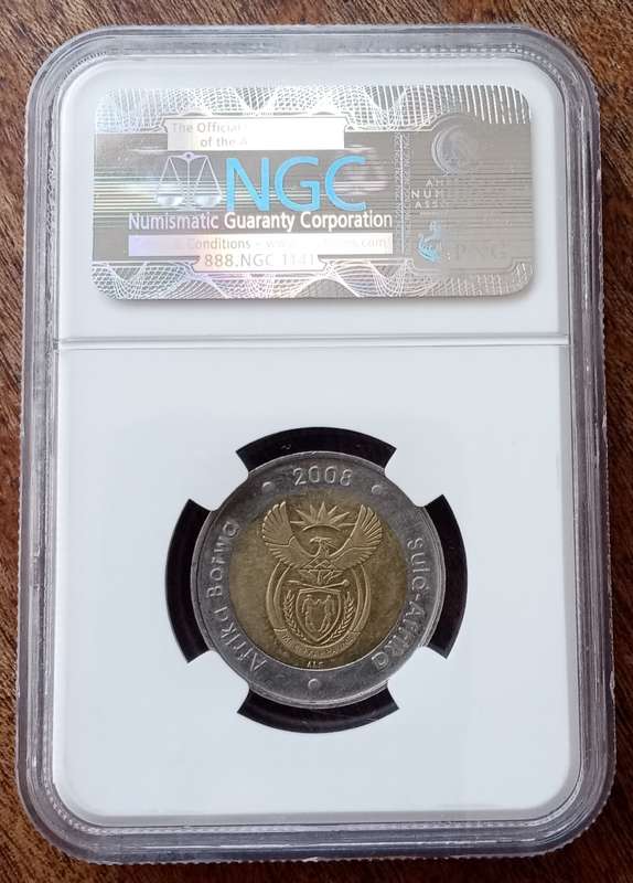 2008 Mandela 90th bday R5 NGC AU58