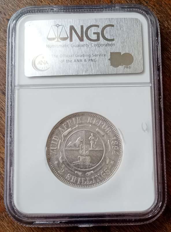 1894 ZAR Kruger silver 2 Shillings NGC VF35