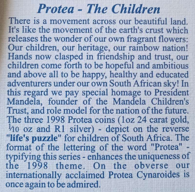 1998 Children proof silver R1 in box incl.certificate