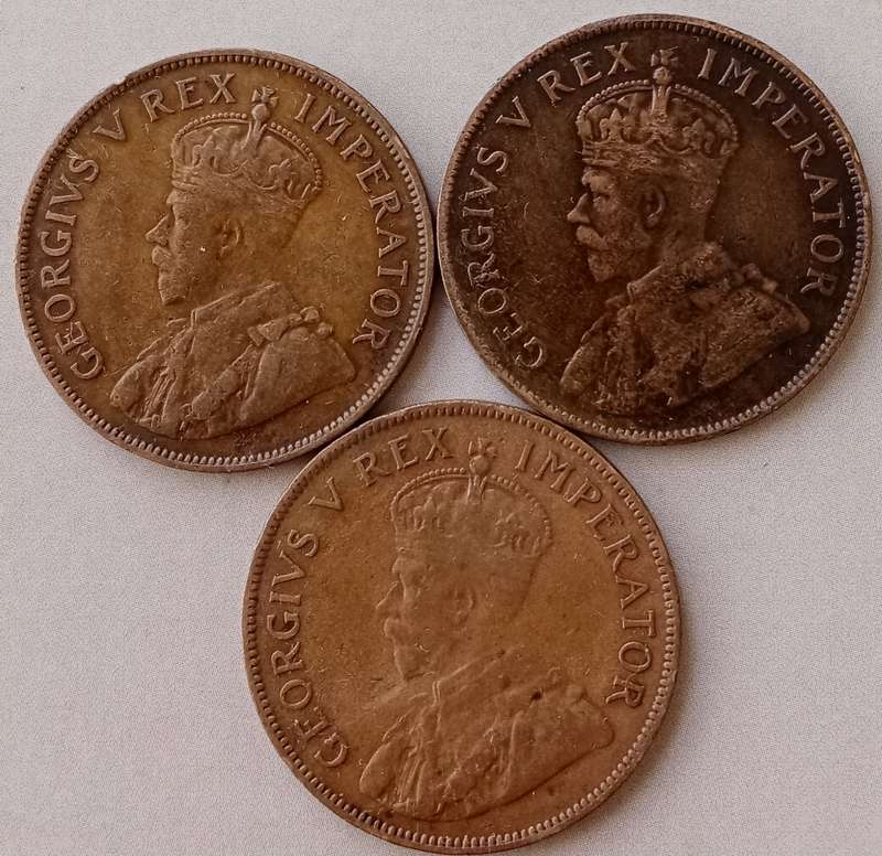 Lot of x3 union 1936 pennies