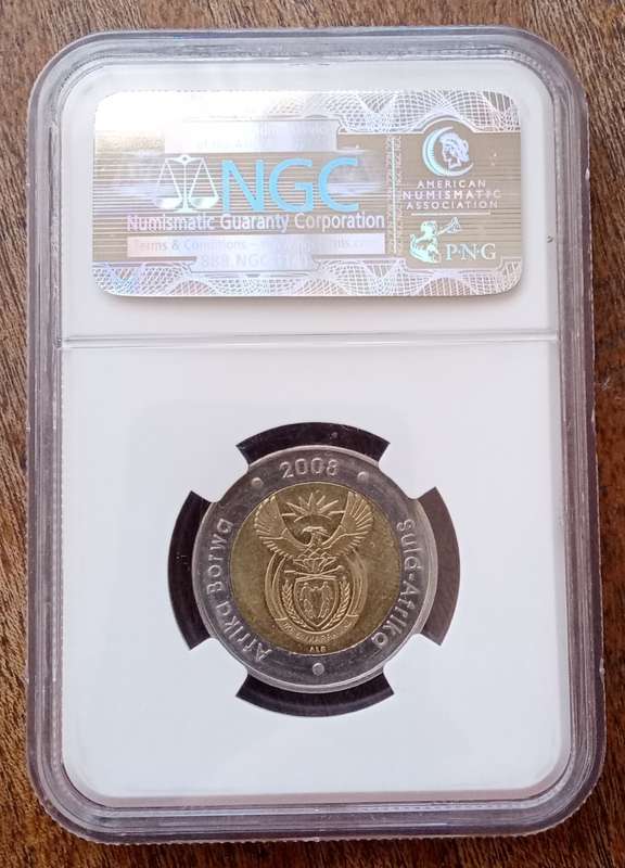 2008 Mandela 90th bday R5 NGC MS63