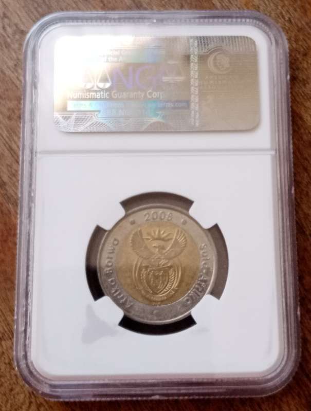 2008 Mandela 90th bday R5 NGC MS62