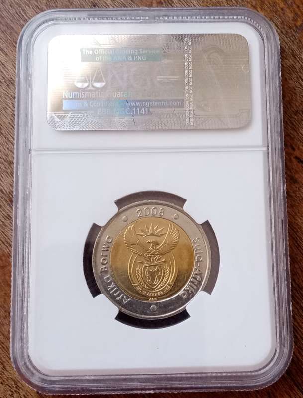 2008 Mandela 90th bday R5 NGC MS64