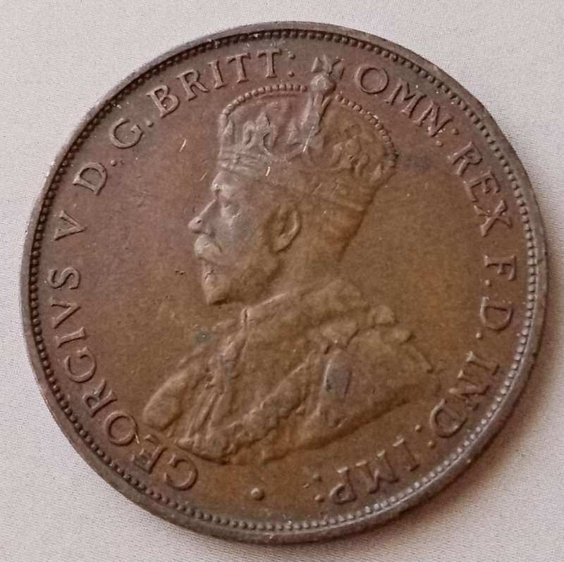 1933 Australia penny in VF