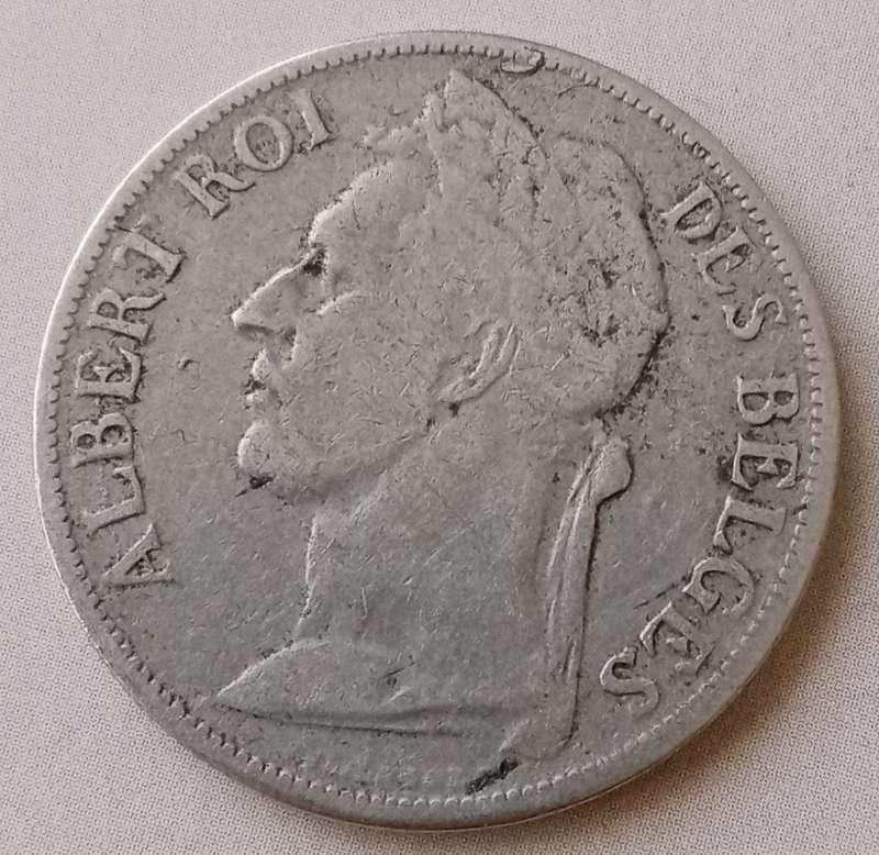 1925 Belgian Congo 1 franc
