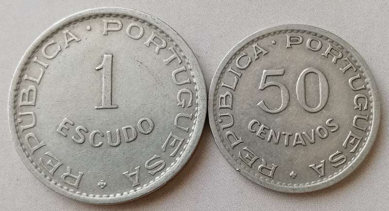 1951 Mozambique 1 Escudo and 1950 50 Centavos