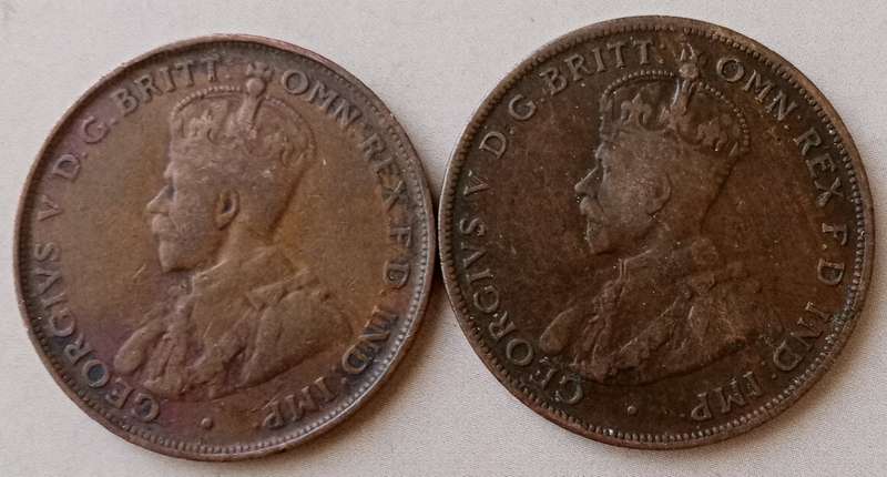 1922 and 1924 Australia penny