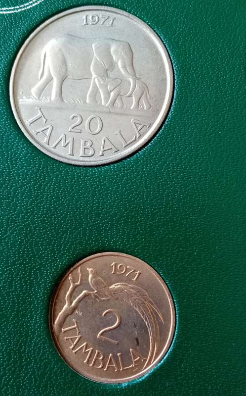 1971 Malawi 1st decimal coinage uncirculated set in plastic case