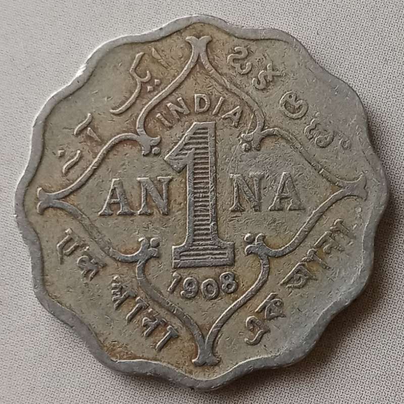 1908 India 1 Anna