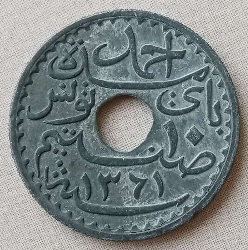1942 Tunisia 10 Centimes