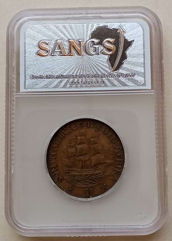 Lower mintage 1947 Union penny SANGS VF Details
