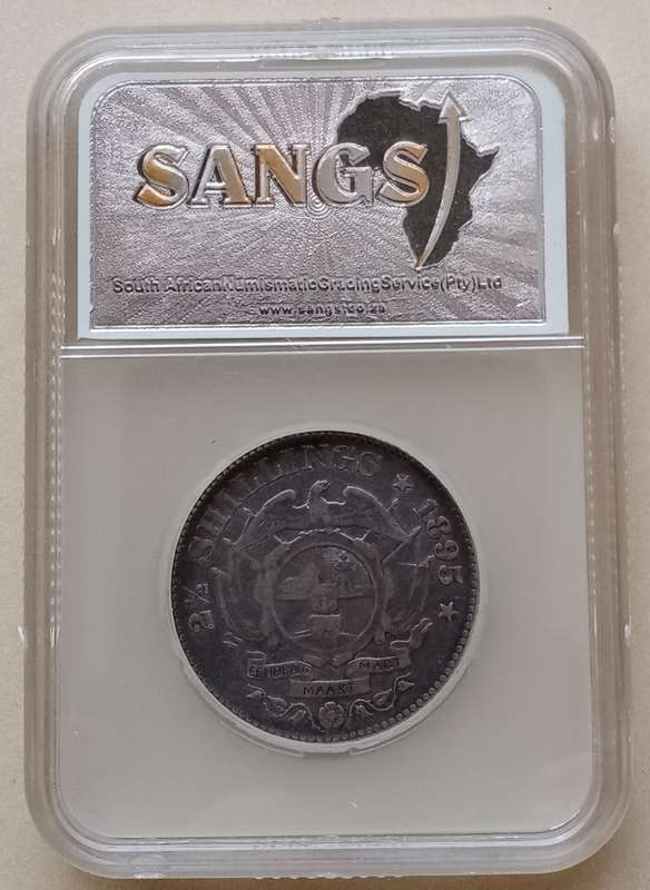 1895 ZAR Kruger silver 2 1/2 Shillings SANGS VF20