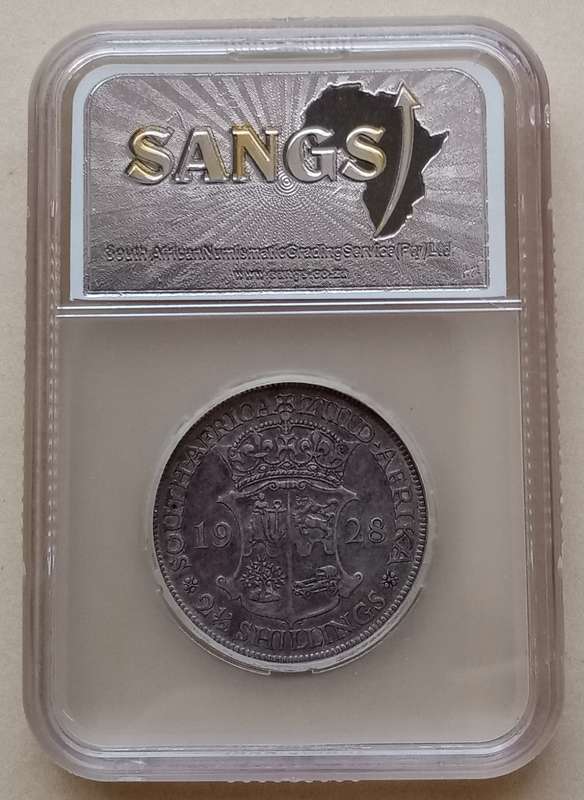 1928 Union silver 2 1/2 Shillings SANGS VF20