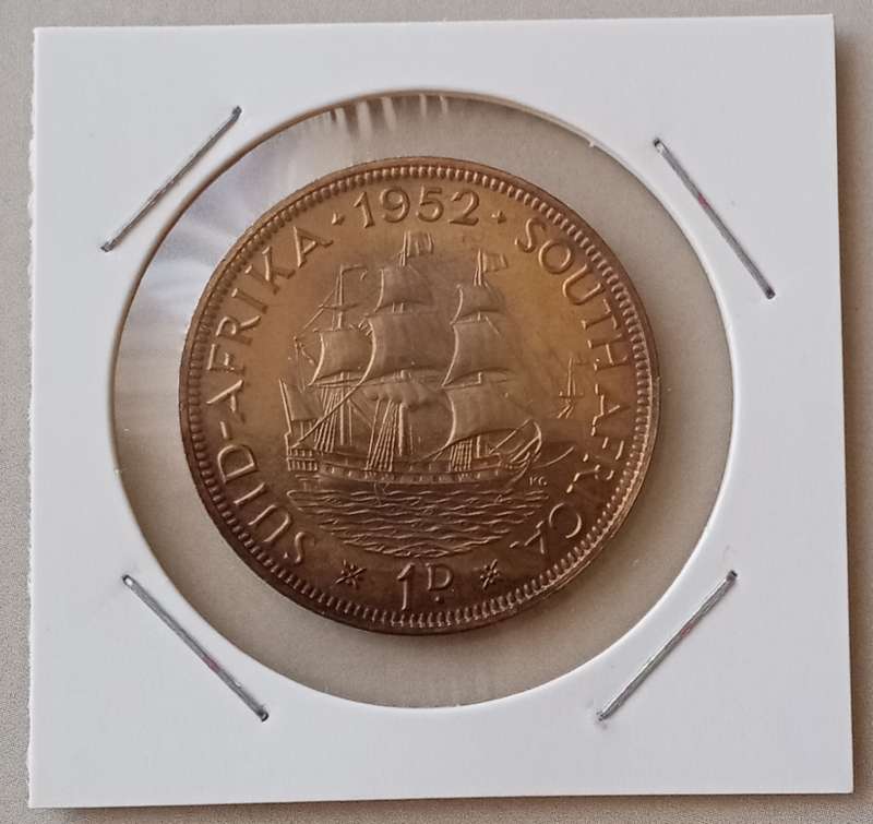 Union 1952 penny in proof.