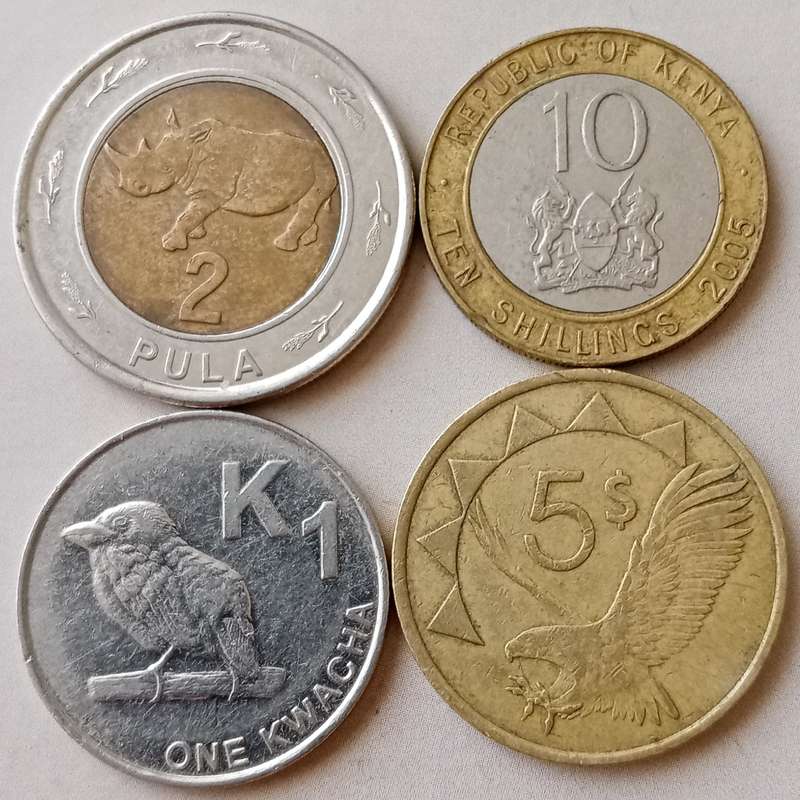 Lot of x4 different African coins