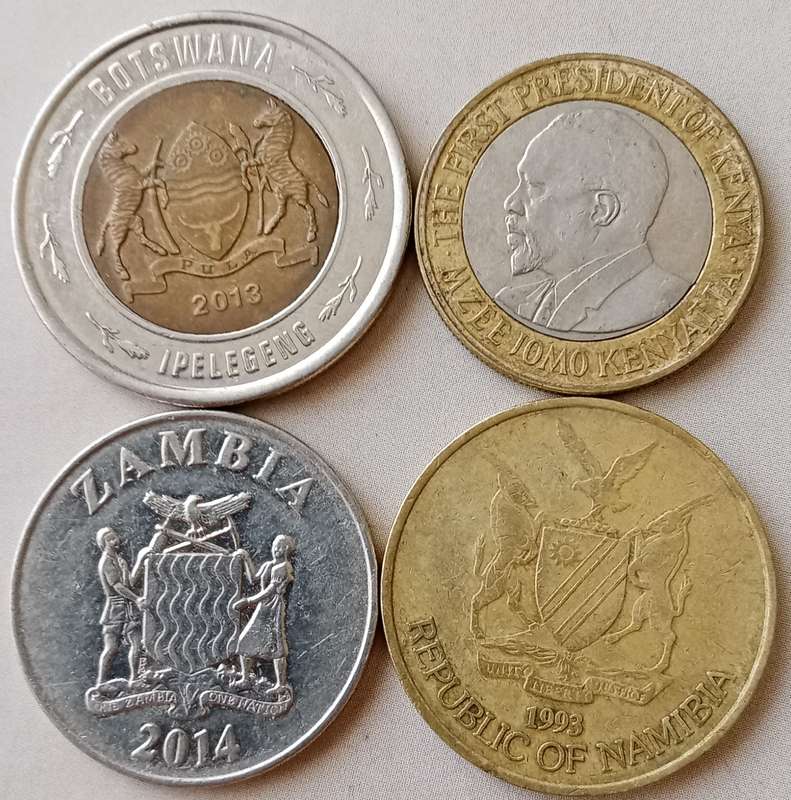 Lot of x4 different African coins