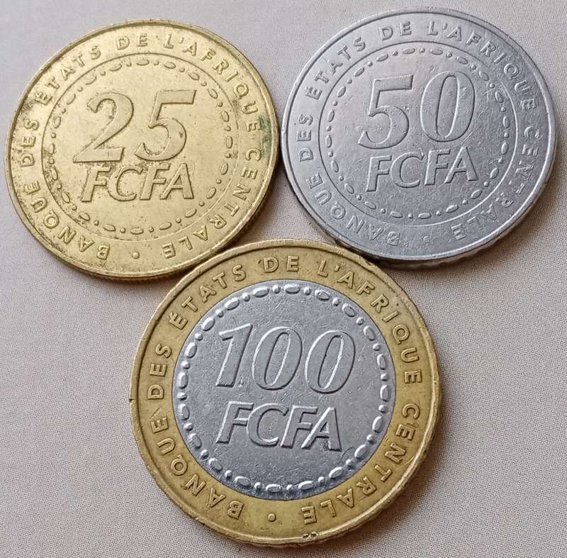 2006 Central African States 25/50 and 100 Francs set