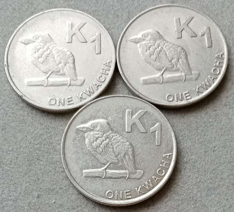2012/2013/2014 Zambia 1 Kwacha set