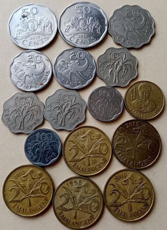Lot of x16 Swaziland coins
