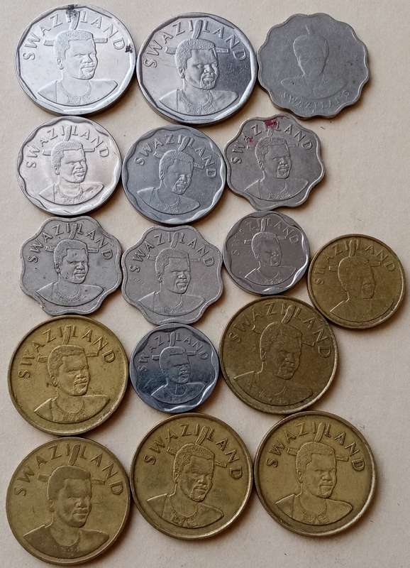 Lot of x16 Swaziland coins