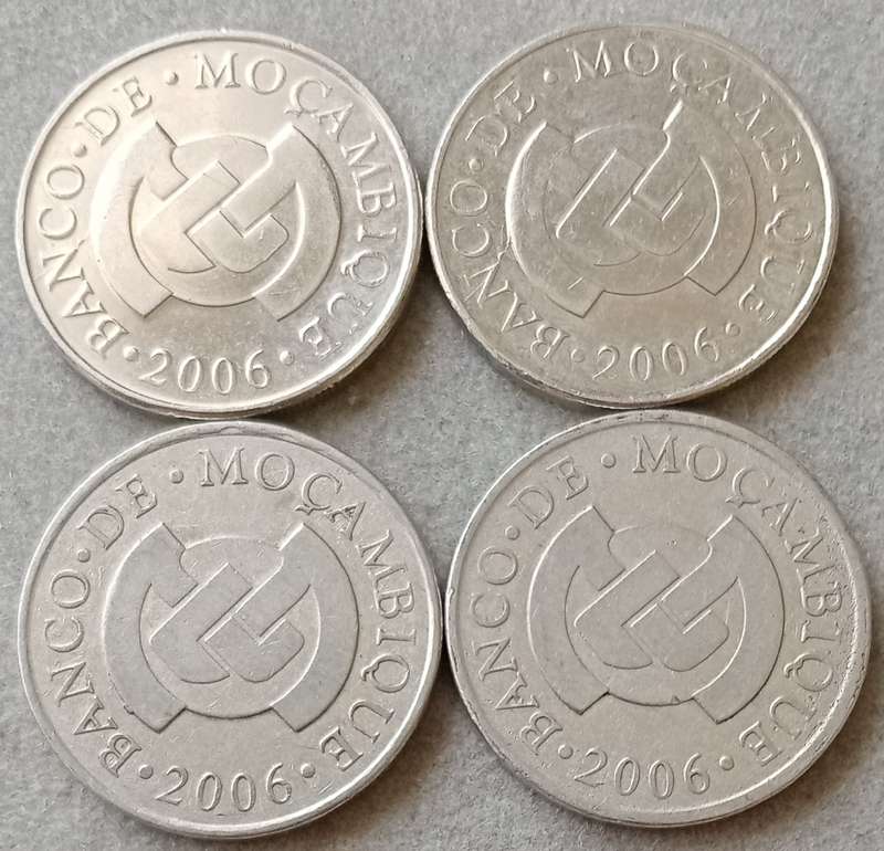 2006 Mozambique 2 Meticals x4
