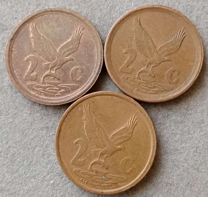 1994,1995 and 2001 Republic 2c