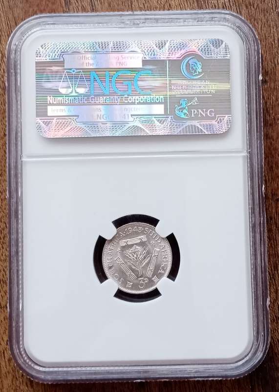 1943 Union silver tickey NGC MS63