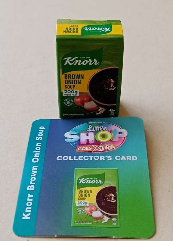 Checkers Little Shop goes Xtra Knorr brown onion soup incl.card