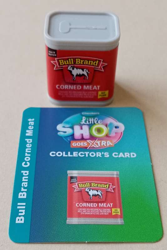 Checkers Little Shop goes Xtra Bull brand corned meat incl.card