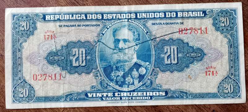 1943 Brazil 20 Cruzeiros (Autographed)