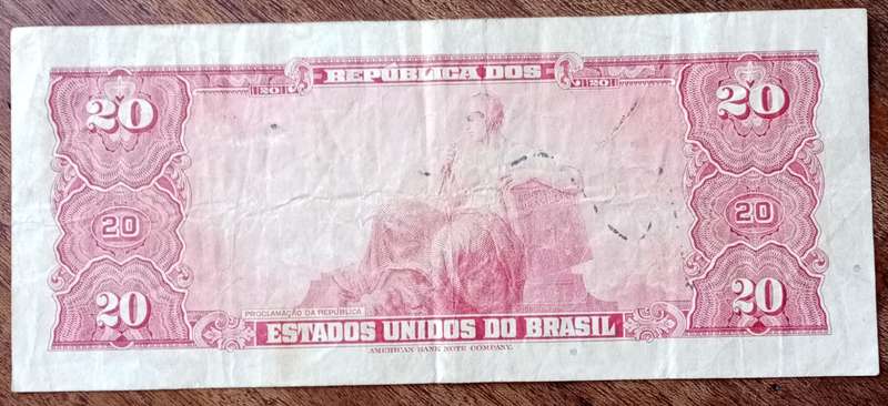 1943 Brazil 20 Cruzeiros (Autographed)
