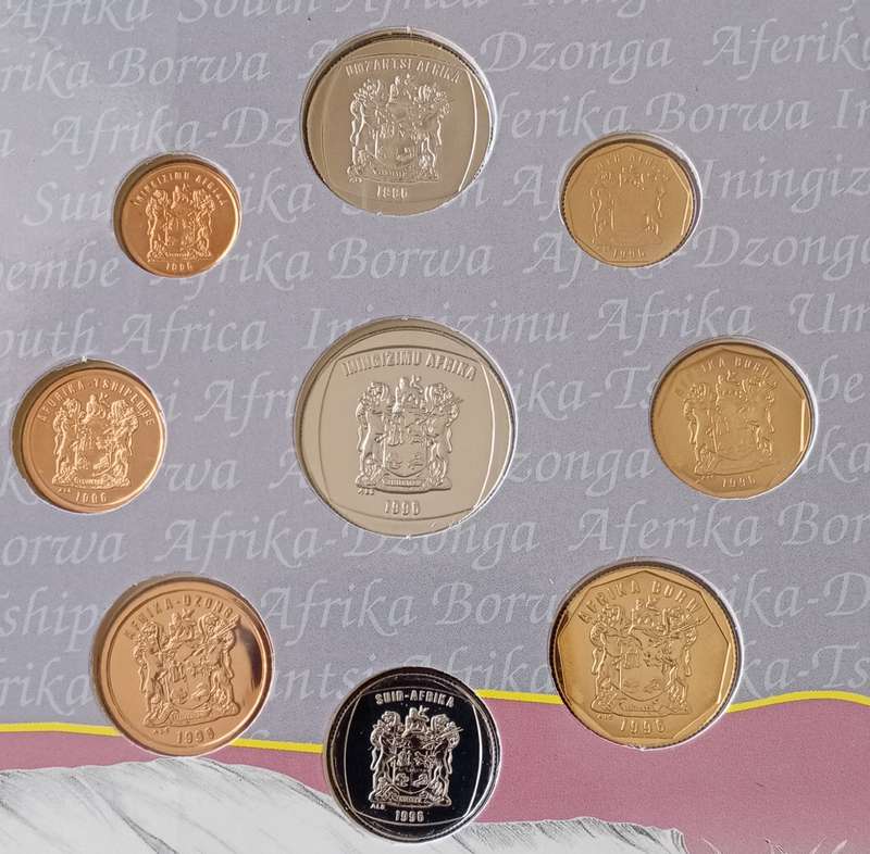 1996 Brilliant uncirculated Mint coin set (Blue Crane)
