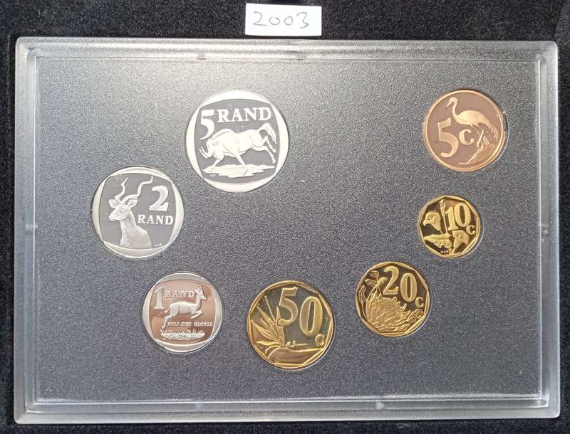 2003 Republic proof set in box (mintage: 2356).