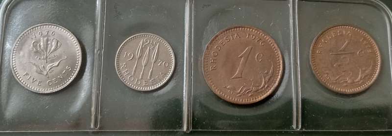 1970s Rhodesia uncirculated set in green folder