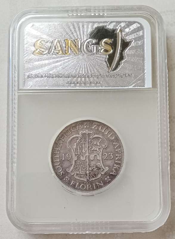 1923 Union silver 2 Shillings SANGS VF25